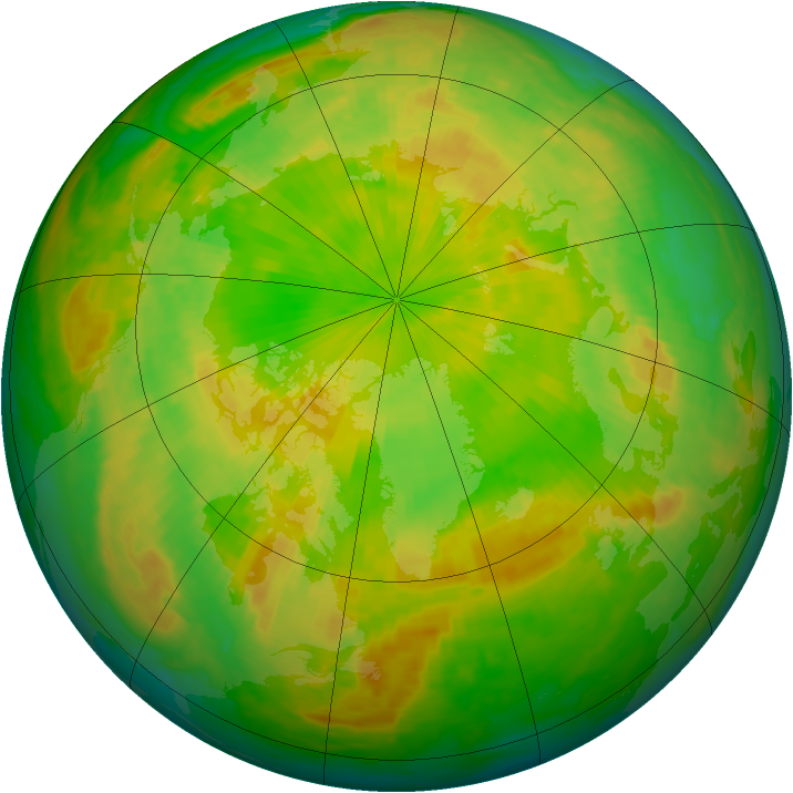 Arctic ozone map for 31 May 2004